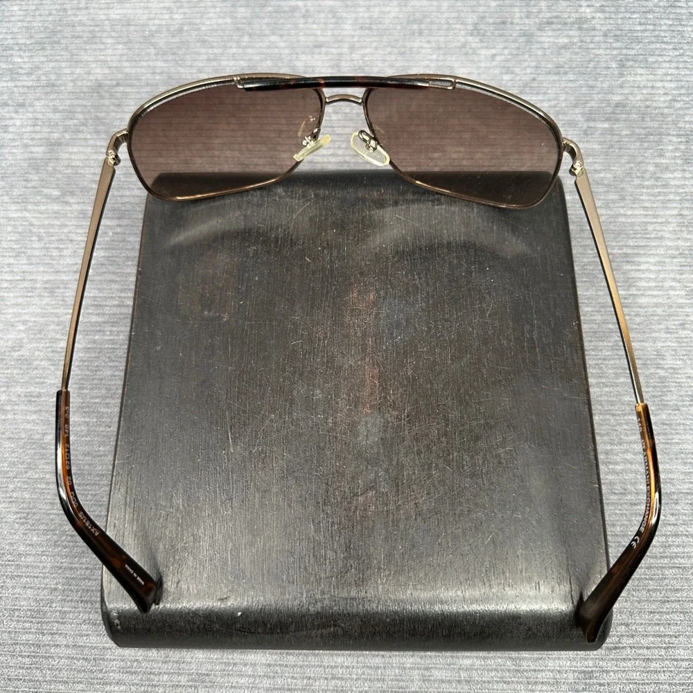 Armani Exchange AX181/S Aviator Y2K Sunglasses Brown Metal Tortoise 62-12-140